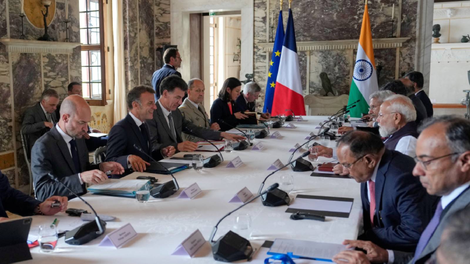 Modi, Macron hold bilateral talks in France