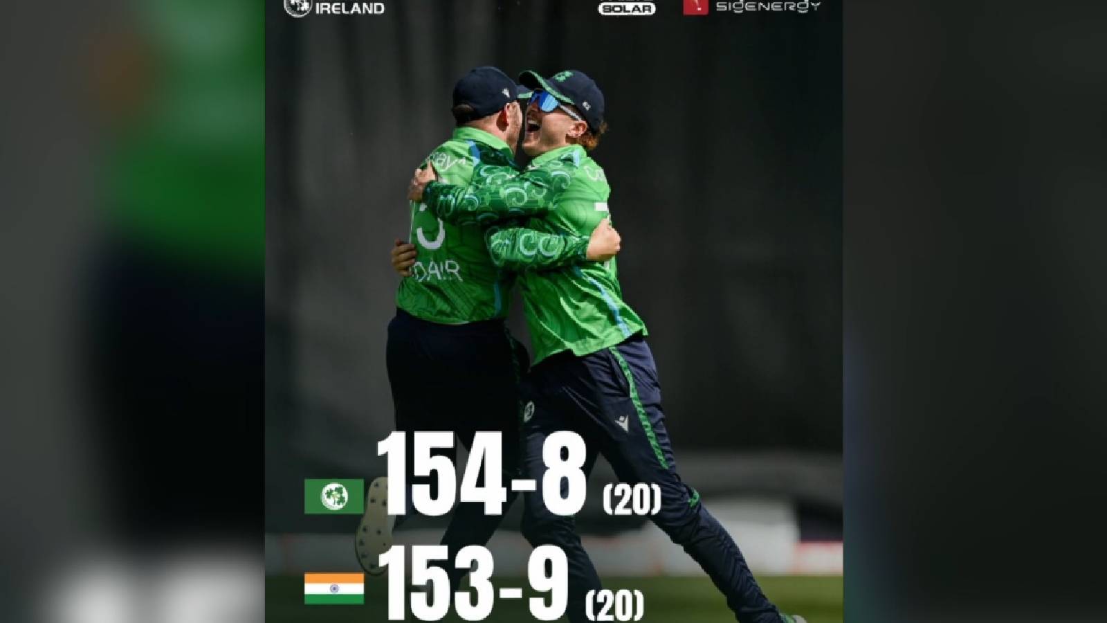 Ireland beat India by 1-run to claim T20I series