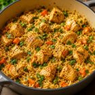 One-pot garlic butter chicken rice: A quick, hearty meal for busy weekdays