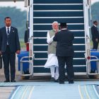 Three-nation tour: Prime Minister Narendra Modi arrives in Indonesia