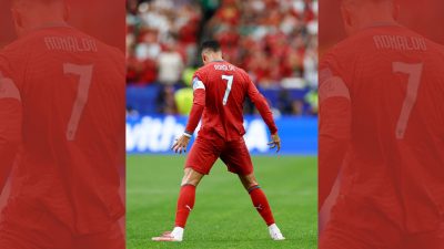 Ronaldo's record-breaking double powers Portugal past Uzbekistan