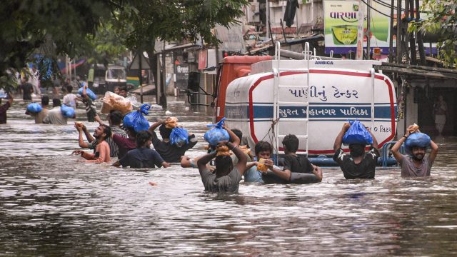 Gujarat's Surat records 358 mm rainfall in 24 hours; nine killed, over 3,800 shifted